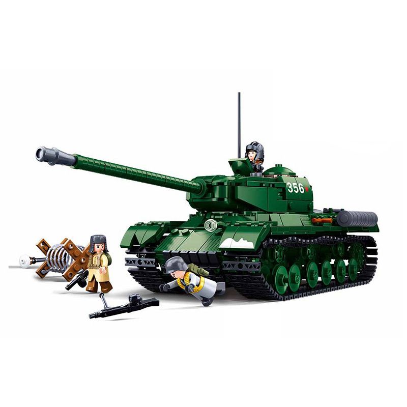 SLUBAN M38-B0979 B0979 0979 M38B0979 38-B0979 non Lego XE TĂNG HẠNG NẶNG IS2 PHÁO CHỐNG TỰ HÀNH ISU 122S bộ đồ chơi xếp lắp ráp ghép mô hình IS-2 HEAVY TANK 845 khối