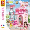 SEMBO 604032C non  NHÀ BIẾN TUYỆT VỜI bộ đồ chơi xếp lắp ráp ghép mô hình  Các Bạn Gái 940 khối