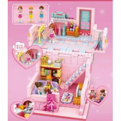 SEMBO 604032C non  NHÀ BIẾN TUYỆT VỜI bộ đồ chơi xếp lắp ráp ghép mô hình  Các Bạn Gái 940 khối