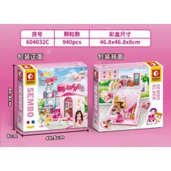 SEMBO 604032C non  NHÀ BIẾN TUYỆT VỜI bộ đồ chơi xếp lắp ráp ghép mô hình  Các Bạn Gái 940 khối