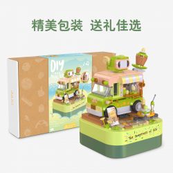 JAKI JK1605 1605 non  HỘP NHẠC GIỎ KEM SWEET DREAMS bộ đồ chơi xếp lắp ráp ghép mô hình Creator DIY MUSIC BOX Sáng Tạo 374 khối