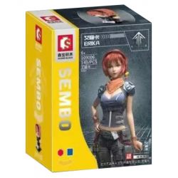 SEMBO 109003 109004 109005 109006 non  CẬU BÉ ĐẦU VUÔNG 4 KIỂU MARK RAN BING CHARLES ERICA bộ đồ chơi xếp lắp ráp ghép mô hình Computer Games Trò Chơi 586 khối