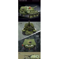 TA GAOLE T4012 4012 non  PHÁO CHỐNG TĂNG FERDINAND tỷ lệ 1:10 bộ đồ chơi xếp lắp ráp ghép mô hình Military Army DESTROYER TANK Quân Sự Bộ Đội 2436 khối