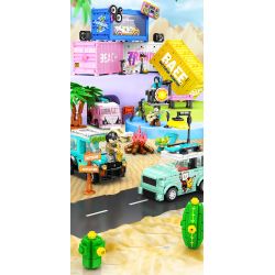 SEMBO WEKKI VIGGI 714508 non  THẾ GIỚI Ô TÔ BAN NHẠC HOANG DÃ bộ đồ chơi xếp lắp ráp ghép mô hình Speed Champions Racing Cars WILD BAND Đua Xe Công Thức 281 khối