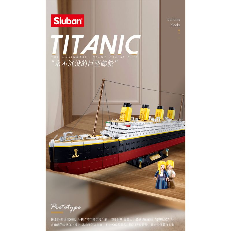 SLUBAN M38-B1122 B1122 1122 M38B1122 38-B1122 non  TITANIC 1:350 tỷ lệ 1:350 bộ đồ chơi xếp lắp ráp ghép mô hình Creator Expert Chuyên Gia Sáng Tạo 2401 khối