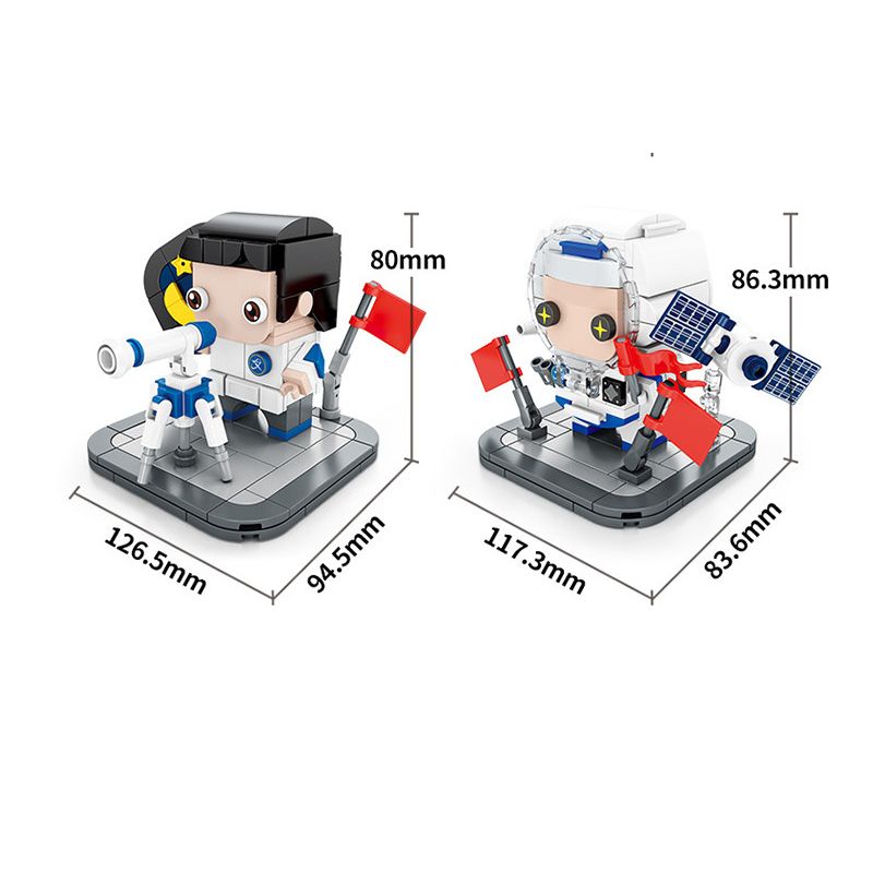 SEMBO 203062 203063 203064 203065 non  4 NHÀ KHOA HỌC PHI HÀNH GIA THƯỜNG PHỤC VỤ CÁC NGHIÊN CỨU bộ đồ chơi xếp lắp ráp ghép mô hình Military Army Quân Sự Bộ Đội 699 khối