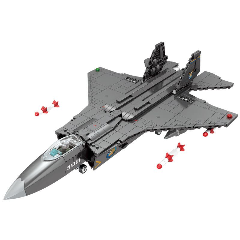 SEMBO 202150 non Lego MÁY BAY CHIẾN ĐẤU FC-31 bộ đồ chơi xếp lắp ráp ghép mô hình Military Army FC-31 FIGHTER AIRCRAFT Quân Sự Bộ Đội 980 khối