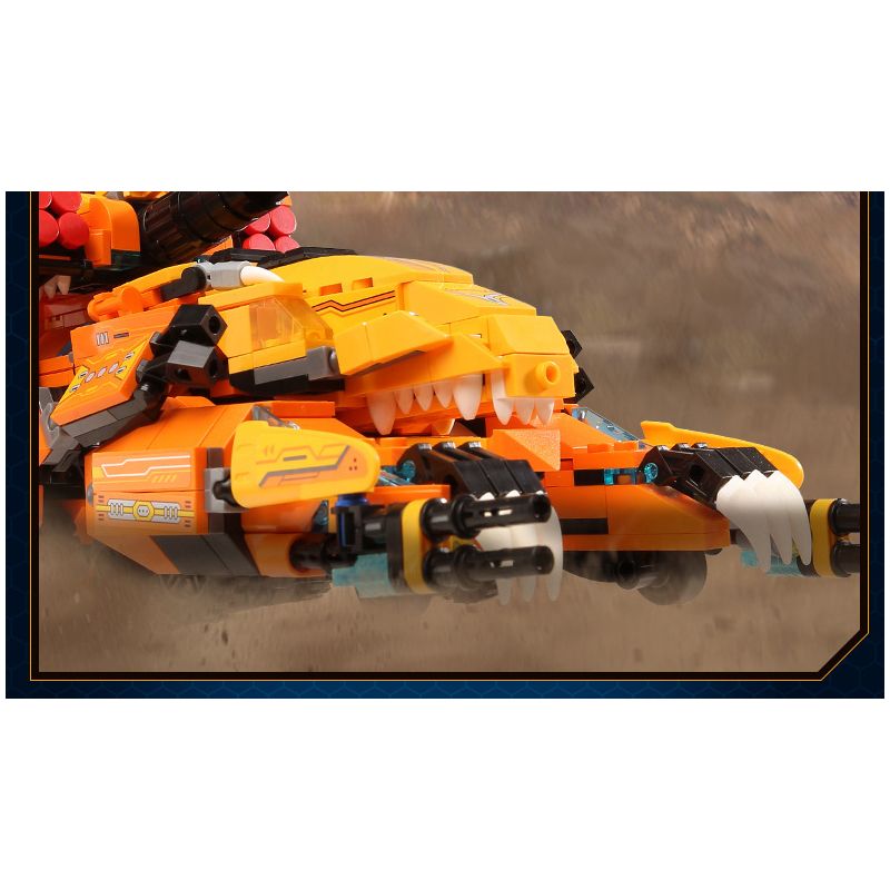 Enlighten 41311 Qman 41311 non  CỖ XE KHỦNG LONG BẠO CHÚA TẤN CÔNG ĐẶC BIỆT bộ đồ chơi xếp lắp ráp ghép mô hình Transformers Robot Đại Chiến Người Máy Biến Hình 988 khối