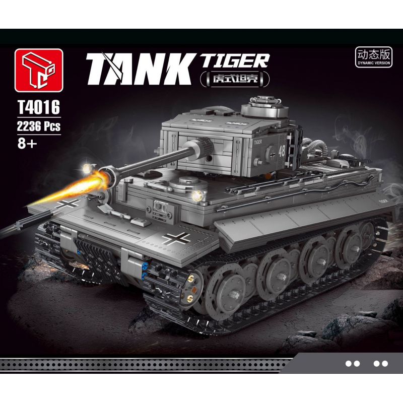 TA GAOLE T4016 4016 non  BỂ HỔ bộ đồ chơi xếp lắp ráp ghép mô hình Military Army TIGER TANK Quân Sự Bộ Đội 2236 khối