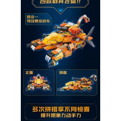 Enlighten 41311 Qman 41311 non  CỖ XE KHỦNG LONG BẠO CHÚA TẤN CÔNG ĐẶC BIỆT bộ đồ chơi xếp lắp ráp ghép mô hình Transformers Robot Đại Chiến Người Máy Biến Hình 988 khối