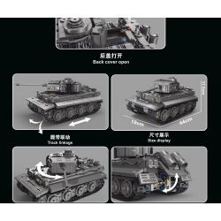 TA GAOLE T4016 4016 non  BỂ HỔ bộ đồ chơi xếp lắp ráp ghép mô hình Military Army TIGER TANK Quân Sự Bộ Đội 2236 khối