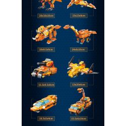 Enlighten 41311 Qman 41311 non  CỖ XE KHỦNG LONG BẠO CHÚA TẤN CÔNG ĐẶC BIỆT bộ đồ chơi xếp lắp ráp ghép mô hình Transformers Robot Đại Chiến Người Máy Biến Hình 988 khối