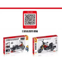 SEMBO 701717 non  QUÁI VẬT DUCATI bộ đồ chơi xếp lắp ráp ghép mô hình  DUCATI MONSTER Kỹ Thuật Công Nghệ Cao Mô Hình Phương Tiện 752 khối