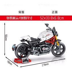 SEMBO 701717 non  QUÁI VẬT DUCATI bộ đồ chơi xếp lắp ráp ghép mô hình  DUCATI MONSTER Kỹ Thuật Công Nghệ Cao Mô Hình Phương Tiện 752 khối