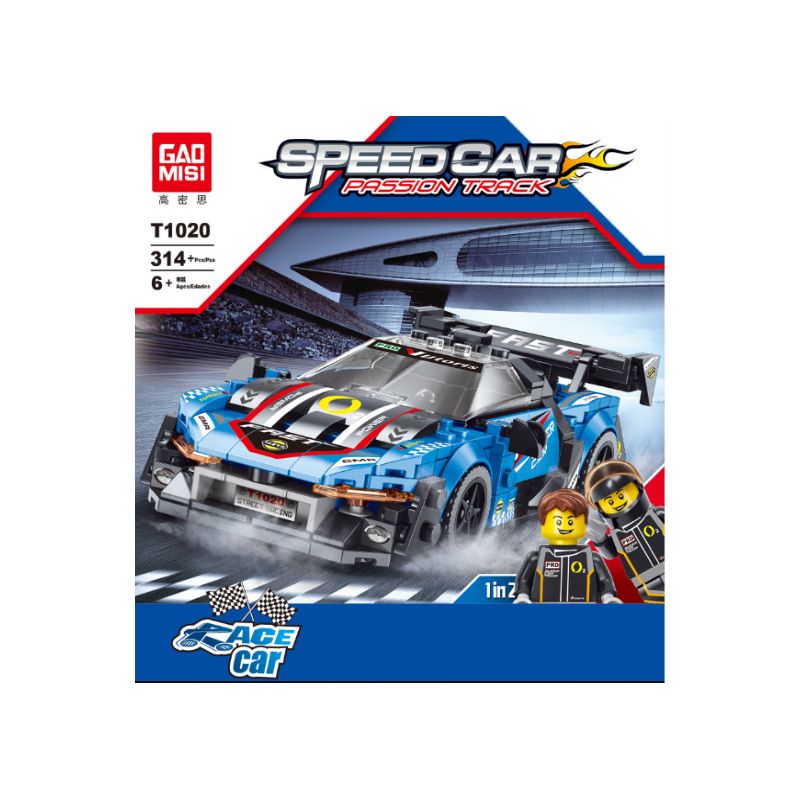 GAOMISI T1020 1020 non Lego MCLAREN SENNA bộ đồ chơi xếp lắp ráp ghép mô hình Speed Champions Racing Cars SPEED CAR PASSION TRACK Đua Xe Công Thức 314 khối