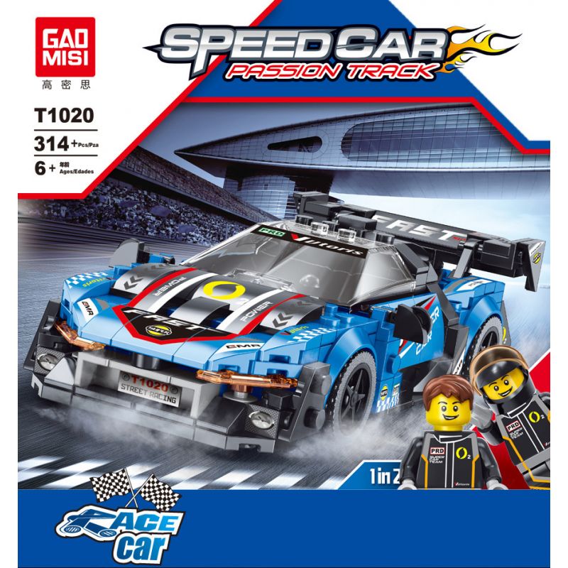 GAOMISI T1020 1020 non  MCLAREN SENNA bộ đồ chơi xếp lắp ráp ghép mô hình Speed Champions Racing Cars SPEED CAR PASSION TRACK Đua Xe Công Thức 314 khối