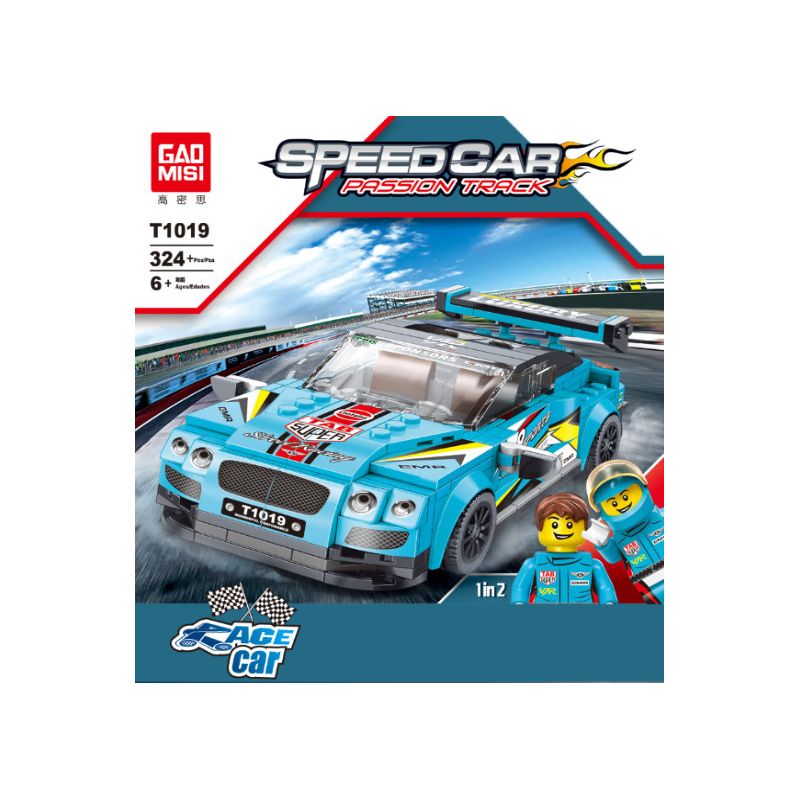 GAOMISI T1019 1019 non Lego BENTLEY GT3 bộ đồ chơi xếp lắp ráp ghép mô hình Speed Champions Racing Cars SPEED CAR PASSION TRACK Đua Xe Công Thức 324 khối