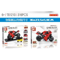 SEMBO 701210 non  XE TAY GA DUCATI PANIGALEVE bộ đồ chơi xếp lắp ráp ghép mô hình  Kỹ Thuật Công Nghệ Cao Mô Hình Phương Tiện 316 khối