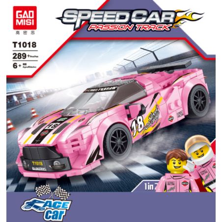 GAOMISI T1018 1018 non  ASTON MARTIN bộ đồ chơi xếp lắp ráp ghép mô hình Speed Champions Racing Cars SPEED CAR PASSION TRACK Đua Xe Công Thức 289 khối