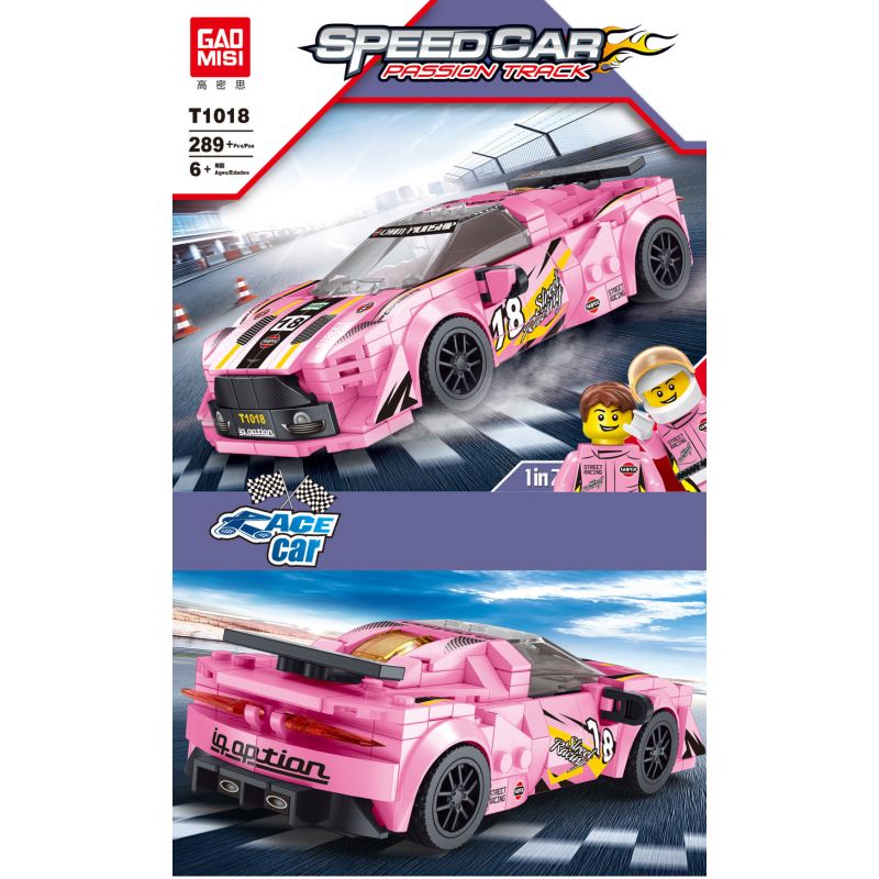 GAOMISI T1018 1018 non  ASTON MARTIN bộ đồ chơi xếp lắp ráp ghép mô hình Speed Champions Racing Cars SPEED CAR PASSION TRACK Đua Xe Công Thức 289 khối