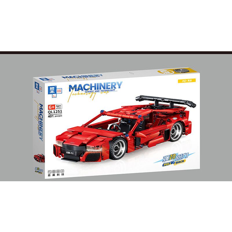 ZHEGAO QL1251 1251 non  AD-R8. bộ đồ chơi xếp lắp ráp ghép mô hình  Kỹ Thuật Công Nghệ Cao Mô Hình Phương Tiện 401 khối