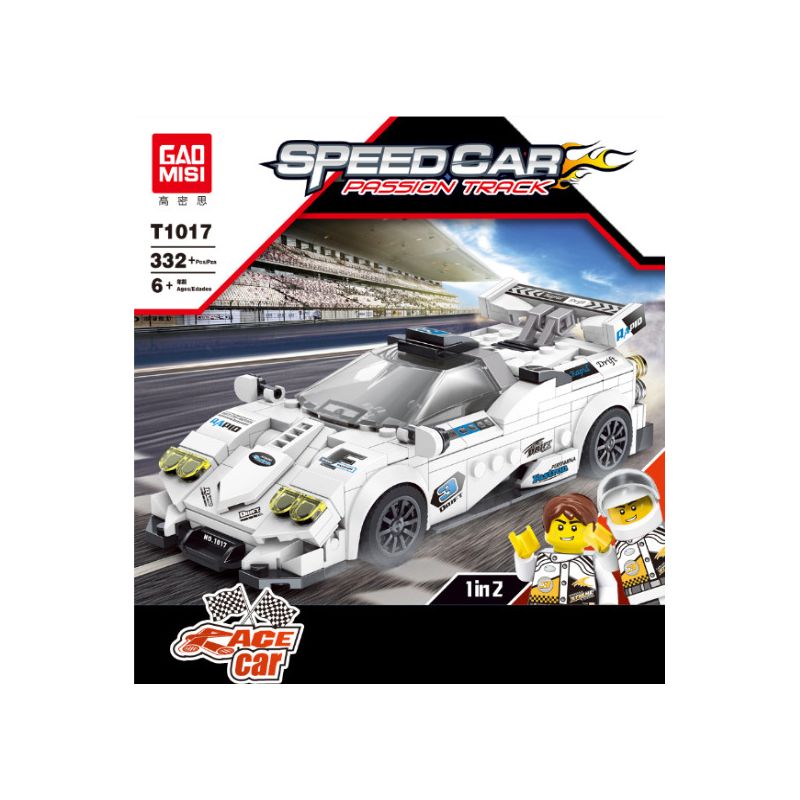 GAOMISI T1017 1017 non Lego PAGANI ZONDA bộ đồ chơi xếp lắp ráp ghép mô hình Speed Champions Racing Cars SPEED CAR PASSION TRACK Đua Xe Công Thức 332 khối