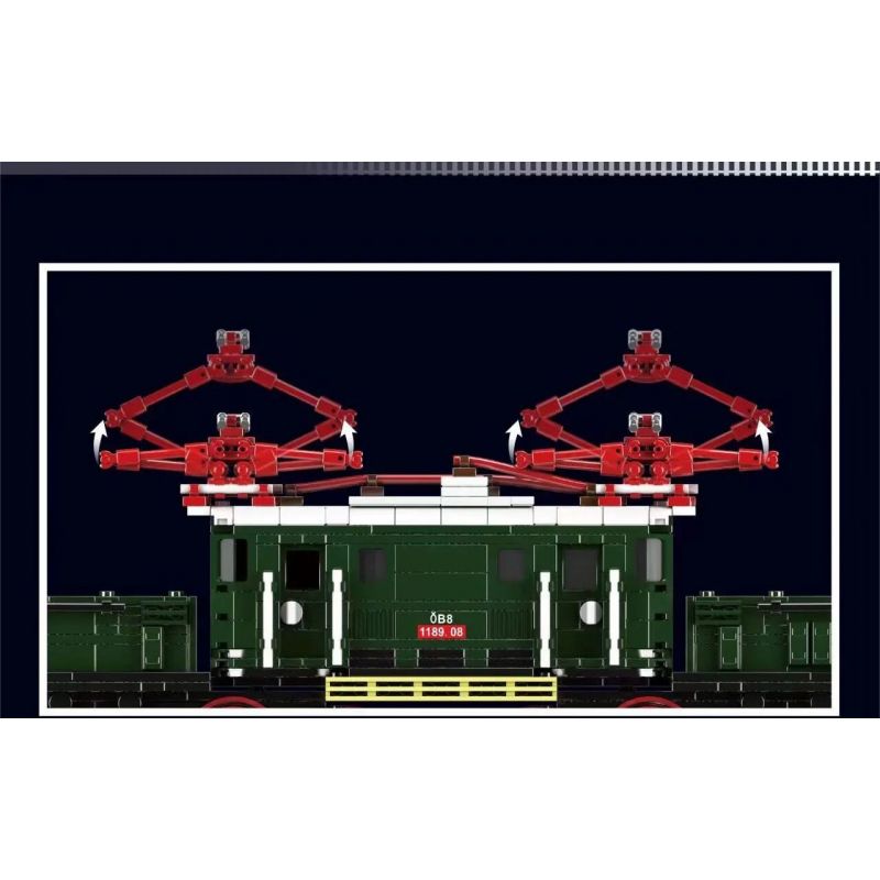 MouldKing 12023 Mould King 12023 non  ĐẦU MÁY ĐIỆN ALLIGATOR bộ đồ chơi xếp lắp ráp ghép mô hình Trains WORLD RAILWAY OBB 1189.08 ELECTRIC LOCOMOTIVE Tàu Hỏa 919 khối