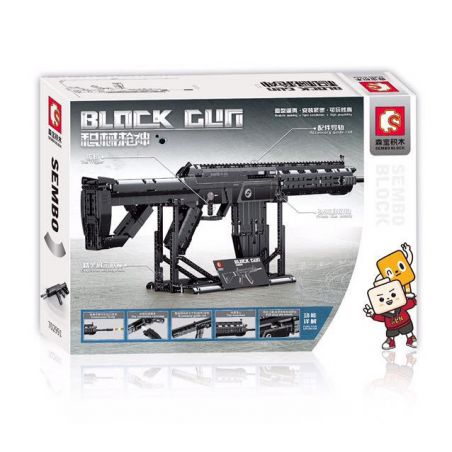 SEMBO 702991 non  SÚNG TRƯỜNG TẤN CÔNG KIỂU 19 bộ đồ chơi xếp lắp ráp ghép mô hình BLOCK GUN 1539 khối