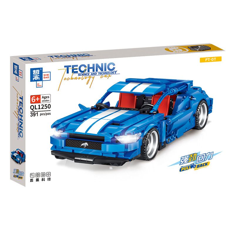 ZHEGAO QL1250 1250 non  FT-GT. bộ đồ chơi xếp lắp ráp ghép mô hình  Kỹ Thuật Công Nghệ Cao Mô Hình Phương Tiện 391 khối