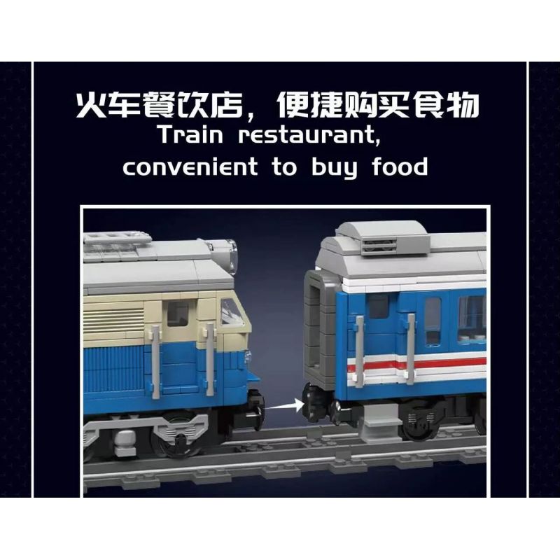 MouldKing 12022 Mould King 12022 non  ĐẦU MÁY DIESEL DONGFENG 4B bộ đồ chơi xếp lắp ráp ghép mô hình Trains WORLD RAILWAY DF4B DIESEL LOCOMOTIVE Tàu Hỏa 1212 khối