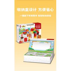 SEMBO 690102 non  TRẠM CỨU HỎA THÀNH PHỐ HÀI HƯỚC CỦA XIAOLING bộ đồ chơi xếp lắp ráp ghép mô hình City