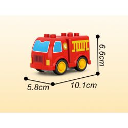 SEMBO 690102 non  TRẠM CỨU HỎA THÀNH PHỐ HÀI HƯỚC CỦA XIAOLING bộ đồ chơi xếp lắp ráp ghép mô hình City