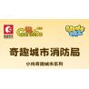 SEMBO 690102 non  TRẠM CỨU HỎA THÀNH PHỐ HÀI HƯỚC CỦA XIAOLING bộ đồ chơi xếp lắp ráp ghép mô hình City