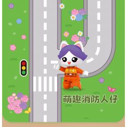 SEMBO 690102 non  TRẠM CỨU HỎA THÀNH PHỐ HÀI HƯỚC CỦA XIAOLING bộ đồ chơi xếp lắp ráp ghép mô hình City