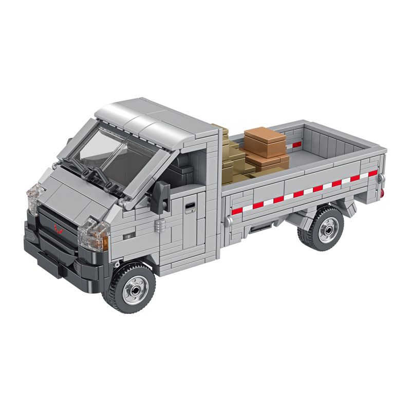 PanlosBrick 685009 Panlos Brick 685009 non  XE BÁN TẢI WULING bộ đồ chơi xếp lắp ráp ghép mô hình Racers WULING VAN Đua Tốc Độ 776 khối