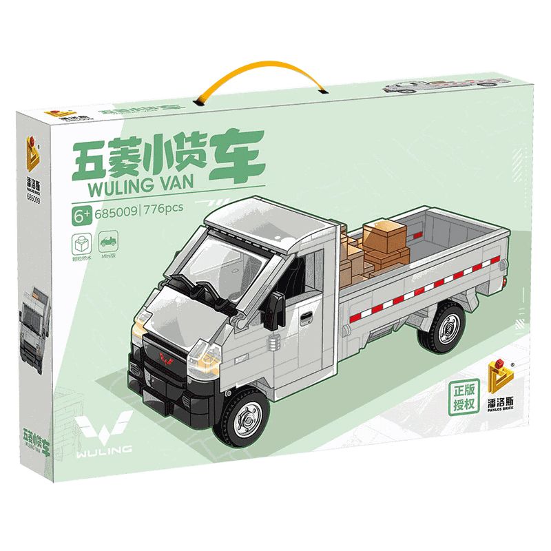 PanlosBrick 685009 Panlos Brick 685009 non  XE BÁN TẢI WULING bộ đồ chơi xếp lắp ráp ghép mô hình Racers WULING VAN Đua Tốc Độ 776 khối