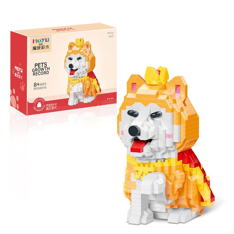 MOYU BLOCK MY93010 93010 non Lego VUA SHIBA INU bộ đồ chơi xếp lắp ráp ghép mô hình PETS GROWTH RECORD 933 khối