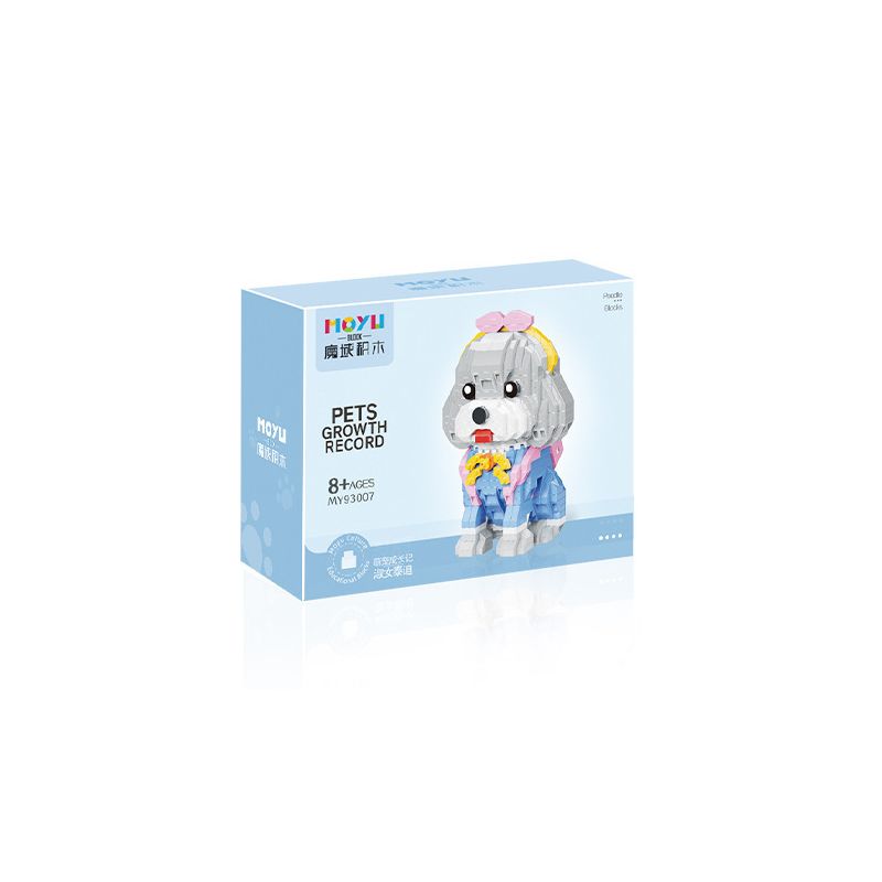 MOYU BLOCK MY93007 93007 non  QUÝ BÀ BÔNG bộ đồ chơi xếp lắp ráp ghép mô hình PETS GROWTH RECORD 935 khối