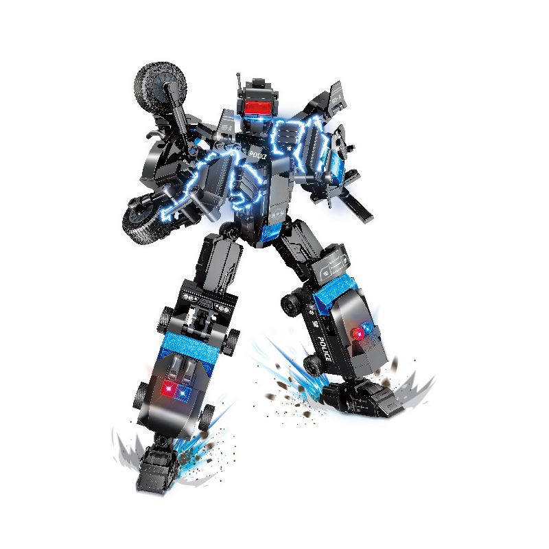 GUDI 40205 non Lego ĐỘI SIÊU TÍCH LŨY CHIẾN BINH TÀNG HÌNH 5 KẾT HỢP bộ đồ chơi xếp lắp ráp ghép mô hình Transformers SUPER SENTAI SNEAK GENERAL Robot Đại Chiến Người Máy Biến Hình 385 khối
