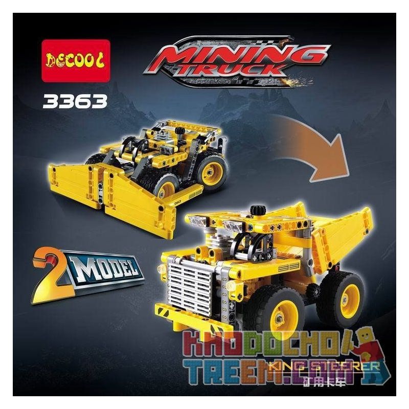 NOT  MINING TRUCK 42035 JISI 3363 LELE 38002 MouldKing 13016 Mould King 13016 QIAO LE TONG 5351 YILE 108A xếp lắp ráp ghép mô hình 2 DẠNG XE TẢI KHU MỎ BEN VÀ ỦI KHAI THÁC  Kỹ Thuật Công Nghệ Cao Mô Hình Phương Tiện 362 khối