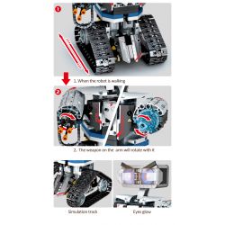 SEMBO 704971 non  THEO DÕI ROBOT. bộ đồ chơi xếp lắp ráp ghép mô hình  Kỹ Thuật Công Nghệ Cao Mô Hình Phương Tiện 611 khối