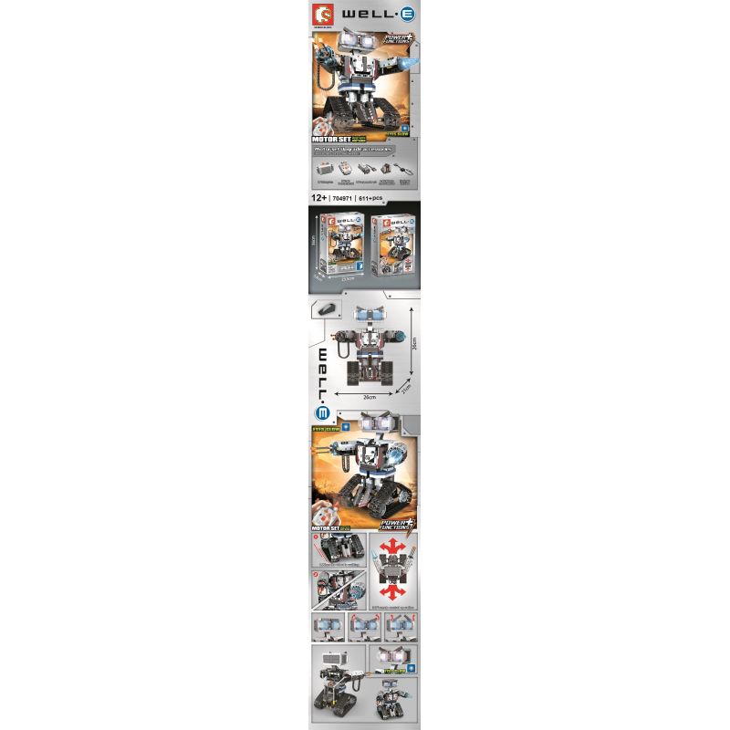 SEMBO 704971 non  THEO DÕI ROBOT. bộ đồ chơi xếp lắp ráp ghép mô hình  Kỹ Thuật Công Nghệ Cao Mô Hình Phương Tiện 611 khối