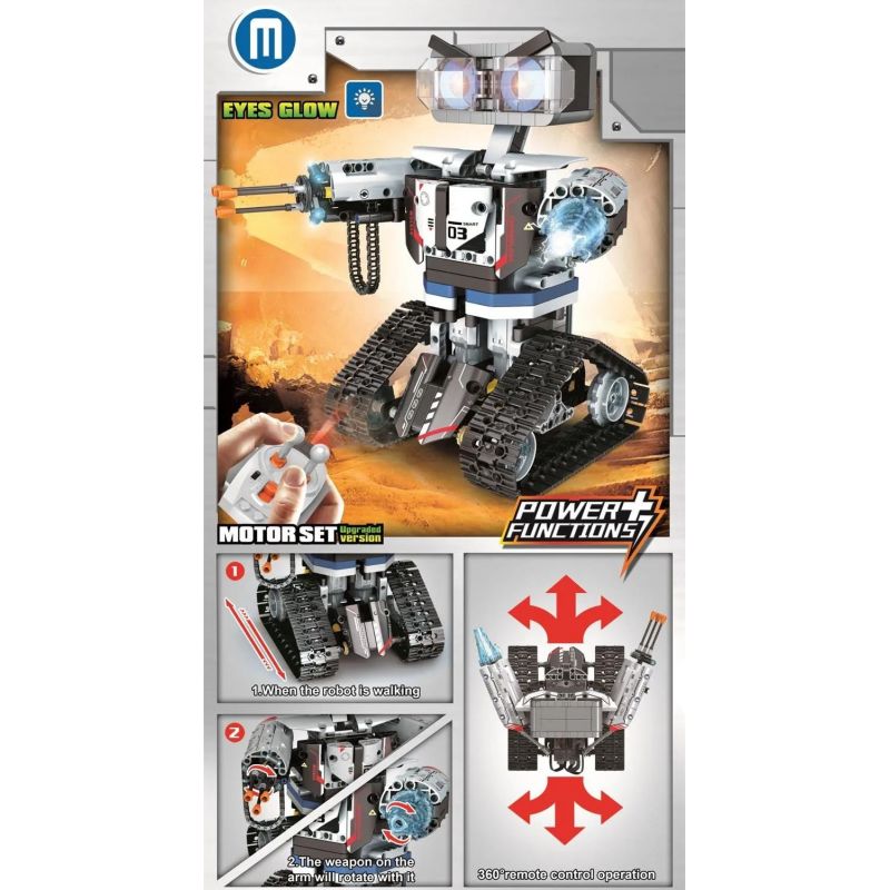 SEMBO 704971 non  THEO DÕI ROBOT. bộ đồ chơi xếp lắp ráp ghép mô hình  Kỹ Thuật Công Nghệ Cao Mô Hình Phương Tiện 611 khối