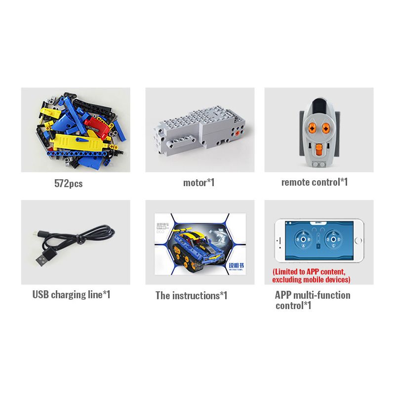 KAIYU K96106 96106 non  ĐIỀU KHIỂN TỪ XA OFF-ROAD RACING bộ đồ chơi xếp lắp ráp ghép mô hình  Kỹ Thuật Công Nghệ Cao Mô Hình Phương Tiện 572 khối