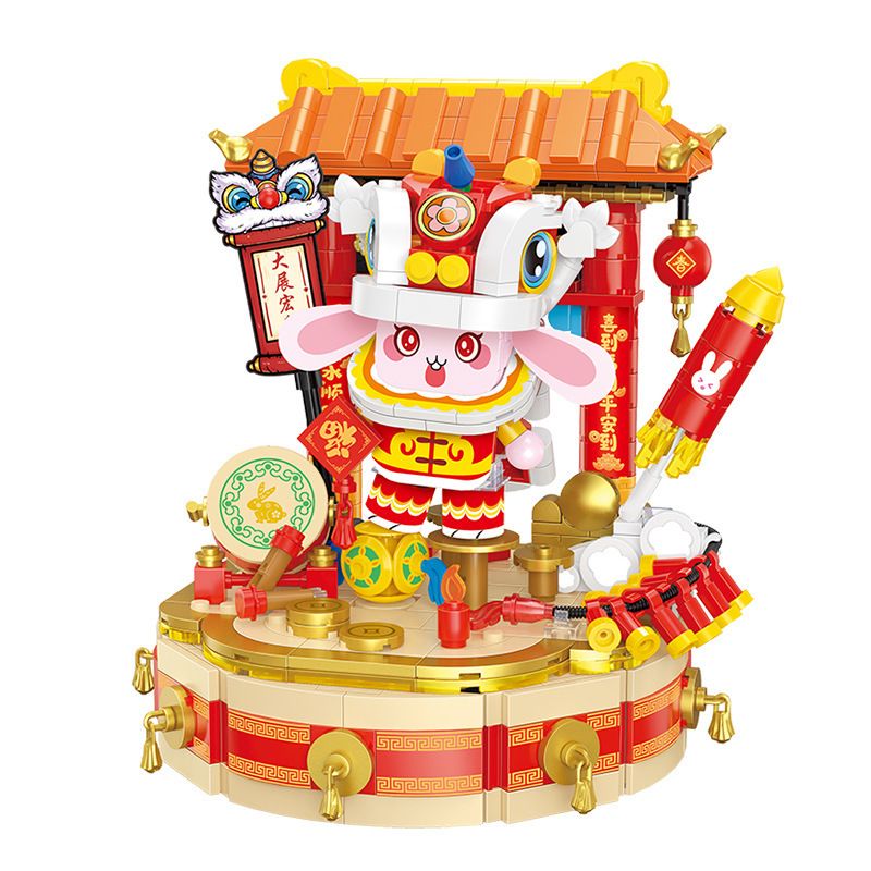 BALODY 21107 non Lego ĐẠI TRIỂN HỒNG ĐỒ bộ đồ chơi xếp lắp ráp ghép mô hình Chinese Traditional Festivals Lễ Hội Cổ Truyền 950 khối