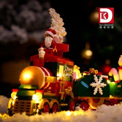DK 712 non  TÀU GIÁNG SINH bộ đồ chơi xếp lắp ráp ghép mô hình Christmas 621 khối