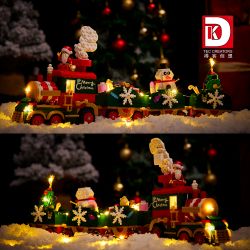 DK 712 non  TÀU GIÁNG SINH bộ đồ chơi xếp lắp ráp ghép mô hình Christmas 621 khối