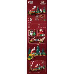 DK 712 non  TÀU GIÁNG SINH bộ đồ chơi xếp lắp ráp ghép mô hình Christmas 621 khối
