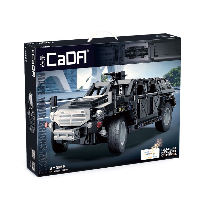 CADA DOUBLEE C51207 51207 non  XE ĐỊA HÌNH CHIẾN BINH tỷ lệ 1:12 bộ đồ chơi xếp lắp ráp ghép mô hình  SWAT TRUCK Kỹ Thuật Công Nghệ Cao Mô Hình Phương Tiện 561 khối