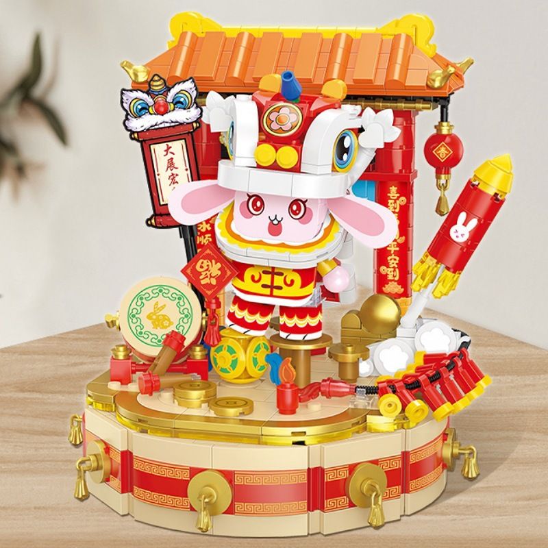 BALODY 21107 non  ĐẠI TRIỂN HỒNG ĐỒ bộ đồ chơi xếp lắp ráp ghép mô hình Chinese Traditional Festivals Lễ Hội Cổ Truyền 950 khối
